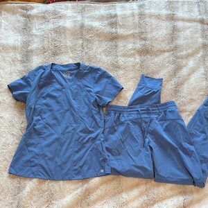 Periwinkle, breathable scrub set